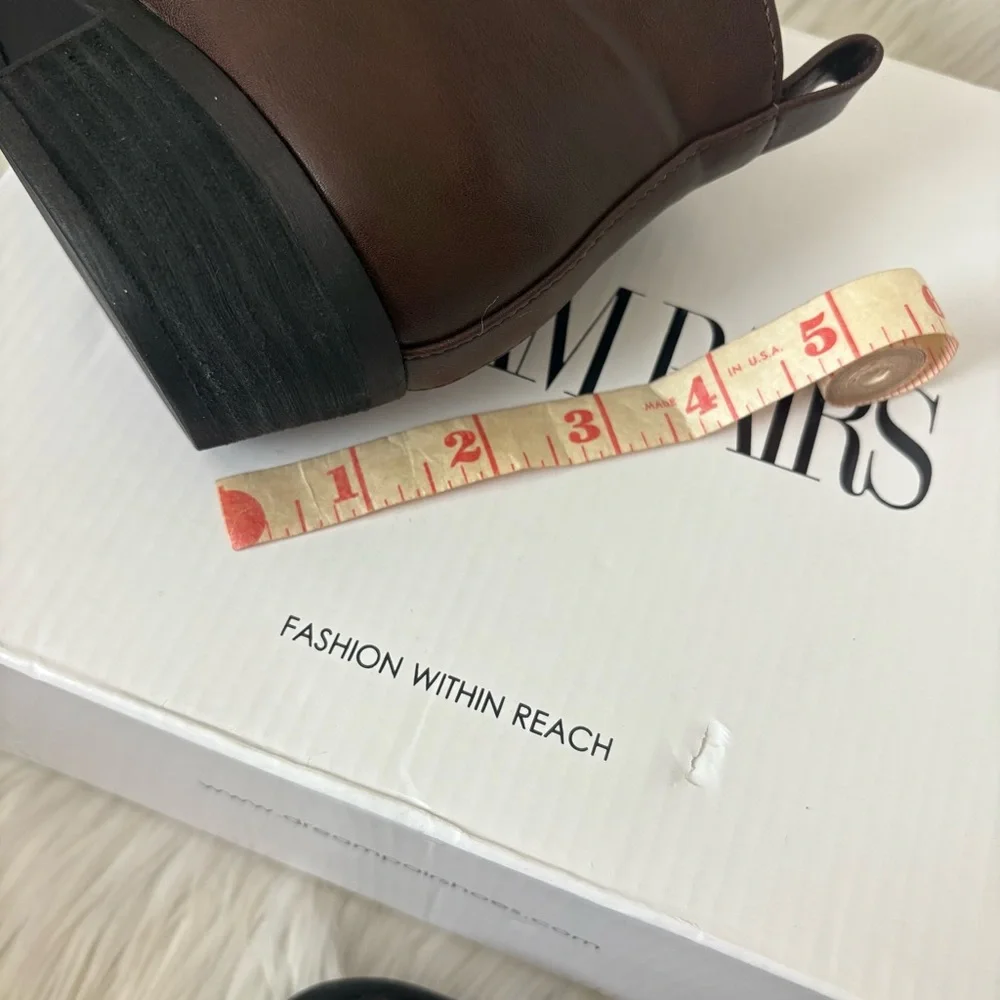Dream Pairs Dark Brown Vegan Leather PU Ankle Boots